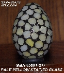 +MBA #5601-217  "Pale Yellow Stained Glass Mosaic Egg"