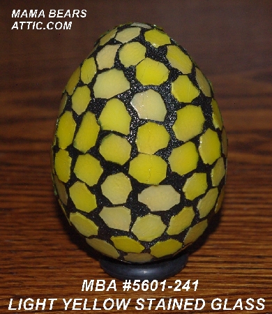 +MBA #5601-241  "Light Yellow Stained Glass Egg"