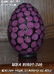 +MBA #5601-246  "Mauve Pink Stained Glass Mosaic Egg"