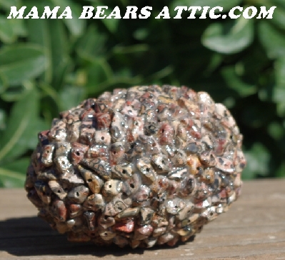 +MBA #5605-0090  "Leopard Skin Jasper Bead Egg With Stand"