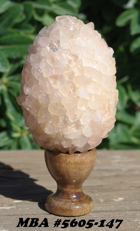 +MBA #5605-147  "Rose Quartz Bead Egg With Stand"
