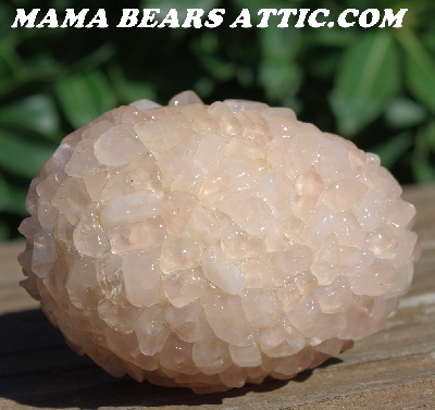 +MBA #5605-147  "Rose Quartz Bead Egg With Stand"