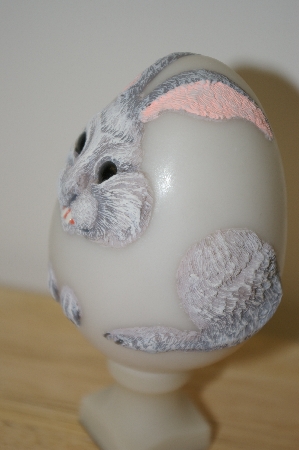 +MBA #10-046  1986 Bristar Hand carved Large Bunny Egg