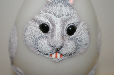 +MBA #10-046  1986 Bristar Hand carved Large Bunny Egg