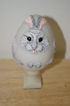 +MBA #10-046  1986 Bristar Hand carved Large Bunny Egg