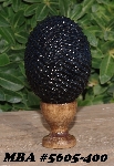 +MBA #5605-400  "Black Glass Bead  Egg With Stand"