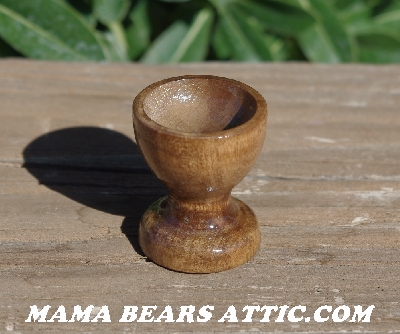 +MBA #5606-88  "Sky Blue Glass Bugle Bead Egg With Stand"