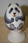+MBA #10-056   1990's Eggcentrics Hand  Sculpted Panda Egg