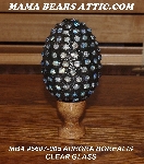 +MBA #5607-005  "Clear AB Glass Bead Mosaic Egg With Stand"