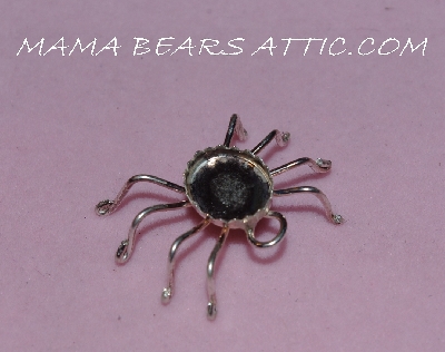 +MBA #5608- 0066  "Set Of (6) Sterling Spider Pendant Settings"