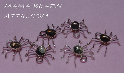 +MBA #5608-135   "1990's Set Of (6) Sterling Spider Pendants"