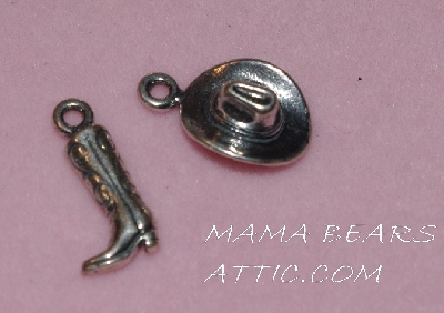 +MBA #5608-186  "1990's  24 Piece Sterling Tiny Western Charms With O Rings"