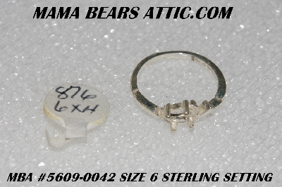 +MBA #5609-0042  "Sterling Silver Ring Setting"