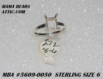 +MBA #5609-0050  "Emerald Cut Sterling Ring Setting"