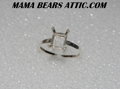 +MBA #5609-0050  "Emerald Cut Sterling Ring Setting"
