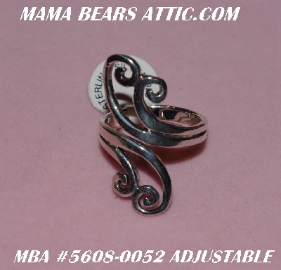+MBA #5608-0052   "Fancy Sterling Silver Adjustable Ring"