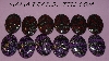 +MBA #5608-457  "Set Of (12) Fancy Purple,Red, Black & Glitter Acrylic Cabochon's"