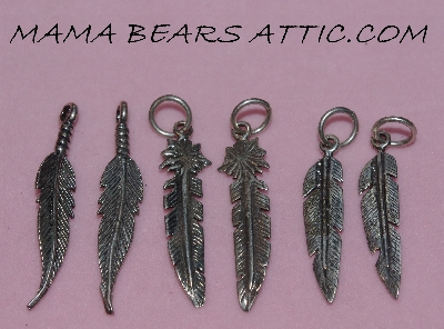+MBA #5608-400  "Set Of (3) Pairs Sterling Feathers"