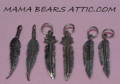 +MBA #5608-400  "Set Of (3) Pairs Sterling Feathers"