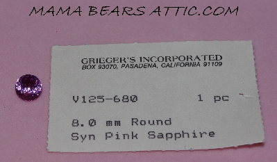 +MBA #5608-341  "1990's Greigers 8.mm Round Lab Created Pink Sapphires Set Of (4)"