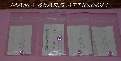 +MBA #5608-341  "1990's Greigers 8.mm Round Lab Created Pink Sapphires Set Of (4)"