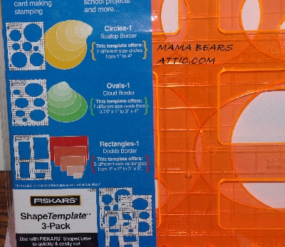 +MBA #5608-277   "2001 FISKARS 3 Pack Circles, Ovals & Rectangles Shape Templates"