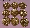 +MBA #5608-319  "Set Of 8 Victorian Cameo Stamped Brass Embellishments"