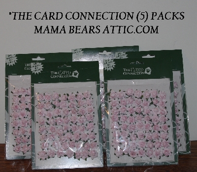 +MBA #5609-07  "The Card Connection Set Of (5) Packs Of 56 Each Light Pink Paper Rose Heads"