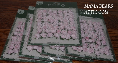 +MBA #5609-07  "The Card Connection Set Of (5) Packs Of 56 Each Light Pink Paper Rose Heads"