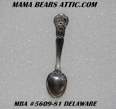 MBA #5609-81  "1978 Franklin Mint Sterling Delaware Mini State Flower Spoon"