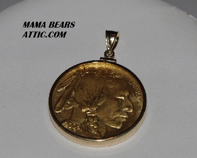 +MBA #5610-0040  "2006  24K Gold American Buffalo $50 Coin Pendant"