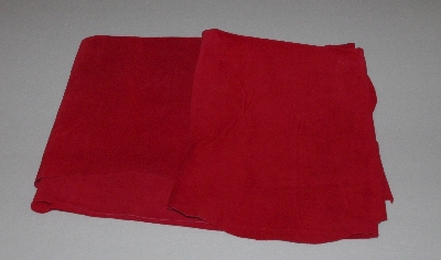 +MBA #5610-008  "1990's Tandy Leather (2) Pieces  Red Pigskin Suede Hide "