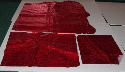 +MBA #5610-0010  "1990's Tandy Leather 3 Pieces Red Matellic Pigskin Suede"