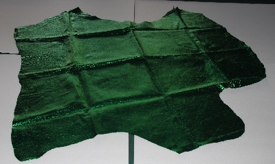 +MBA #5610-163  "1990's Tandy Leather Green Metallic Pigskin Suede Hide"