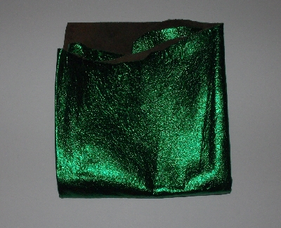+MBA #5610-163  "1990's Tandy Leather Green Metallic Pigskin Suede Hide"