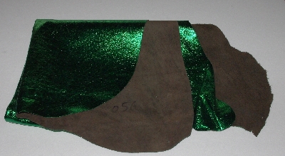 +MBA #5610-158  "1990's Tandy Leather Green Metallic Pigskin Suede Hide"
