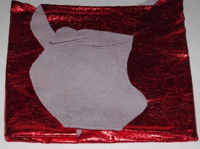 +MBA #5610-196 "1990's Tandy Leather Red Metallic Pigskin Suede Hide"