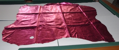 +MBA #5610-214  "1990's Tandy Leather Pink Metallic Pigskin Suede Hide"