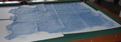 +MBA #5610-261  "1990's Tandy Leather Light Blue Pigskin Suede Hide"