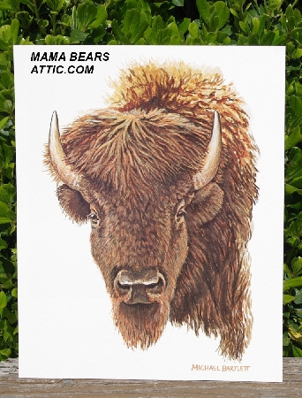 +MBA #5611-0085  "1982 Michael Bartlett "Buffalo" Litho #BM12"