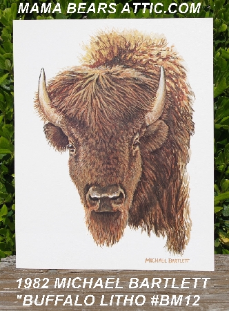 +MBA #5611-0085  "1982 Michael Bartlett "Buffalo" Litho #BM12"