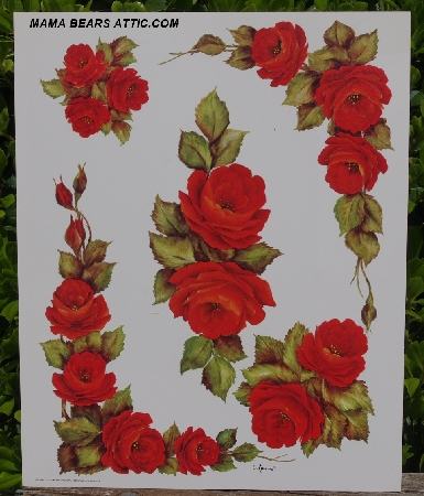 +MBA #5611-0016  "1980's Scheewe "Red Roses" Litho #SM20"