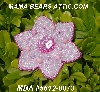 MBA #5612-0073 "Pink & Clear Luster Bead Flower Brooch"