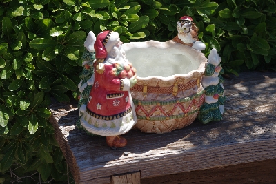 +MBA #5614-334  "1990's Fitz & Floyd Classics Christmas Lodge Tidbit Christmas Dish"