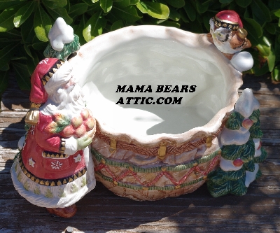 +MBA #5614-334  "1990's Fitz & Floyd Classics Christmas Lodge Tidbit Christmas Dish"
