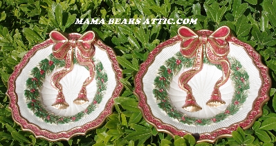 +MBA #5614-  "1990's Fitz & Floyd Essentials Noel Collection Set Of (2) Christmas Bowls"