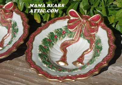 +MBA #5614-  "1990's Fitz & Floyd Essentials Noel Collection Set Of (2) Christmas Bowls"