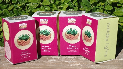 +MBA #5614-0390   "2003 Martha Stewart (4) Sets Of 35 Green Holiday Lights 12.6Ft L Each"