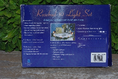 +MBA #5614-0015   "1990 GKI Bethlehem Lighting Strand Of 10 Clear Rosebuds"