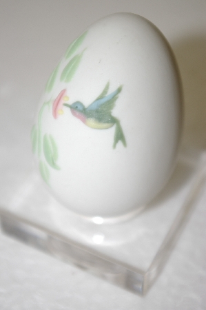 +MBA #11-257  1980's White Fine Bone China Embossed Egg